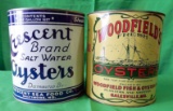 2 - 1 Gal Oyster Cans