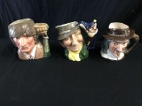 3 Royal Daulton Toby Jugs