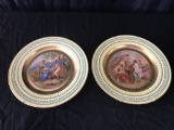 2 Royal Vienna Style Plates