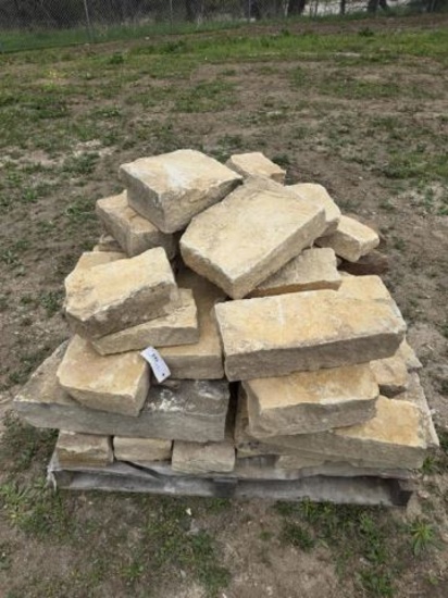 Square Cut Limestone on Pallet