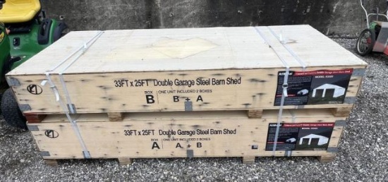 Double Garage Steel Barn Shed