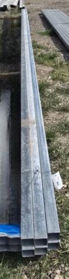(6) Galvanized Square Tubing 2"x2" up to 24'