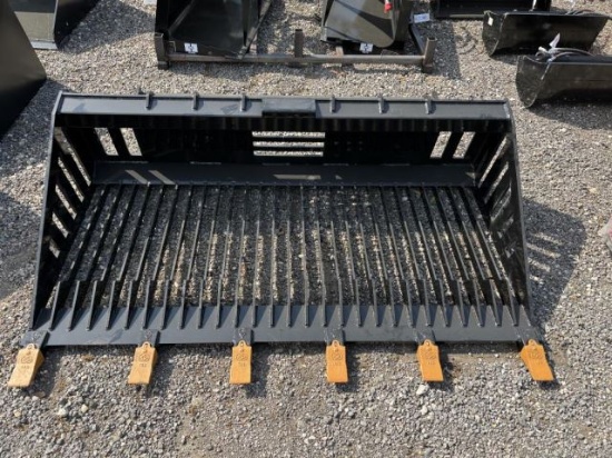 Skid Steer Rock Bucket - 66"