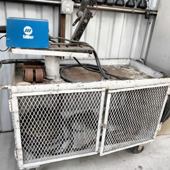 Miller S-22A 24v Wire Feeder w/ Cart & Contents