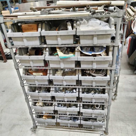 Rolling Storage Cart w/ Contents