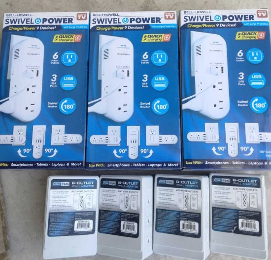 (7) Swivel Power Plugs