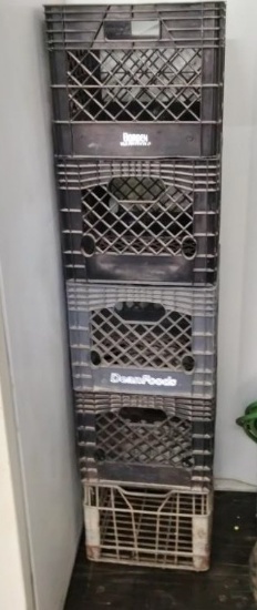 Milk Crates & Empty Storage Bottles