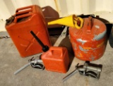 (3) Gas Cans & (2) Gas Nozzles