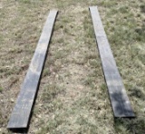 (2) 10 ft Forklift Blade Extenstions