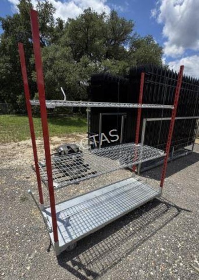 Commercial 3-Shelf Rolling Cart