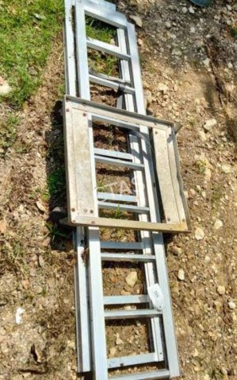 (2) Aluminum Mower/ATV Ramps & Rolling Dolly