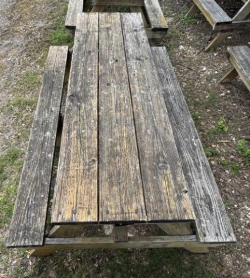 8' Wood Picnic Table