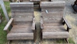 (2) Wooden Oversized Rocking Chairs