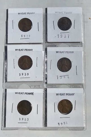 (2) Brilliant Uncirculated Old Wheat Cents & (6)
