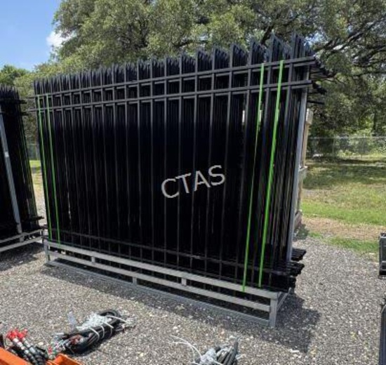 10' Wrought Iron Fence Panels