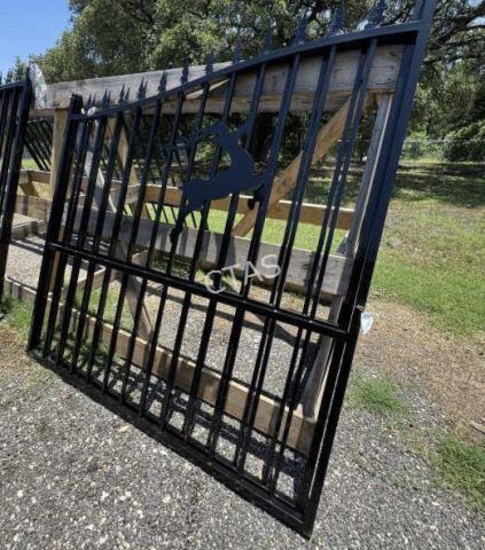 14' Bi-Parting Wrought Iron Gate