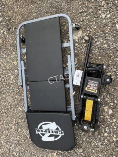 Mechanics Creeper & 2 Ton Floor Jack