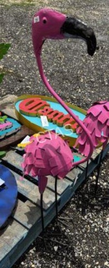 Metal Art  - Pink Flamingo