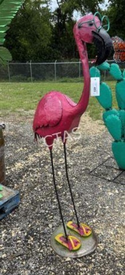 Metal Art  - Tall Pink Flamingo