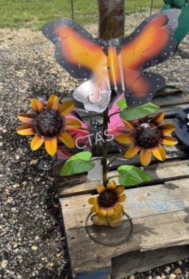Metal Art  - Sunflower & Butterfly