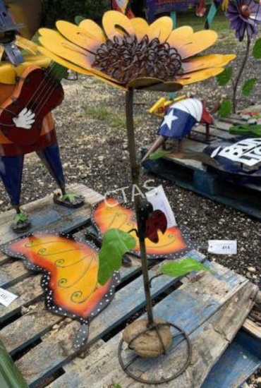 Metal Art  - Sunflower & Lady Bug