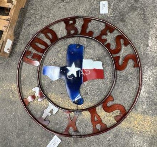 Metal Art  - God Bless Texas