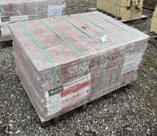 Red Split Fire Brick  9x4-1/2x1-1/4 on Pallet
