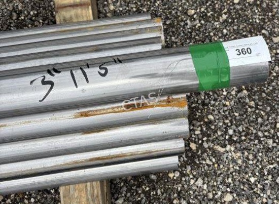 (15) 3" Round Pipe 11' 5" Long