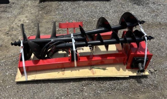 (3) Skid Steer Loader, Auger and Extra Rod