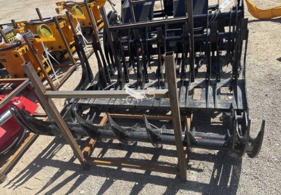 Skid Steer Hydraulic 72" Curved Log Grapple