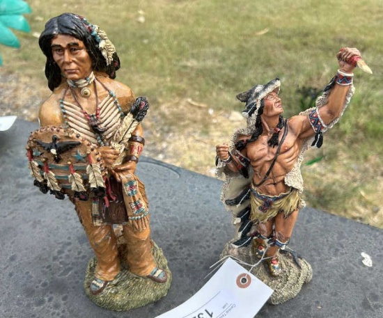 (2) Indian Statue