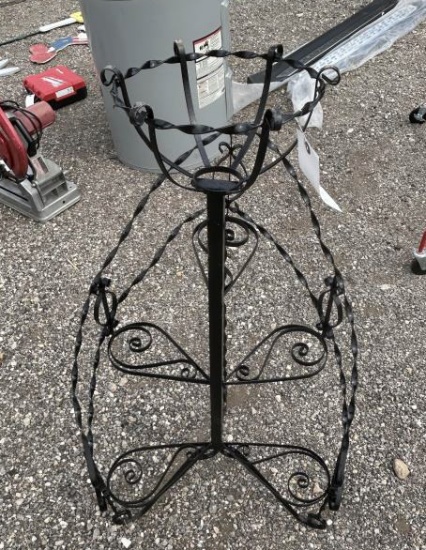Metal Art - Flower Pot Stand w/ (1) Pot Holder
