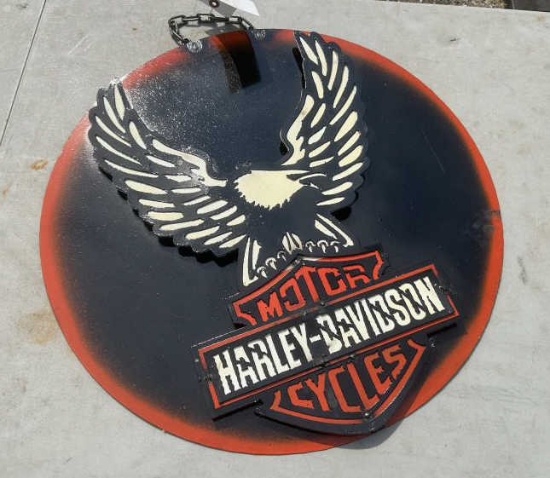 Metal Art - Harley-Davidson Motorcycle Sign
