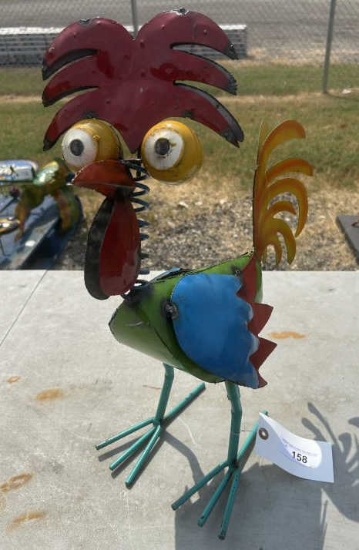 Metal Art - Big Eyed Rooster Bobble Head