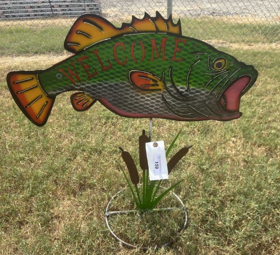 Metal Art - Large Mouth Bass Welcome Sign
