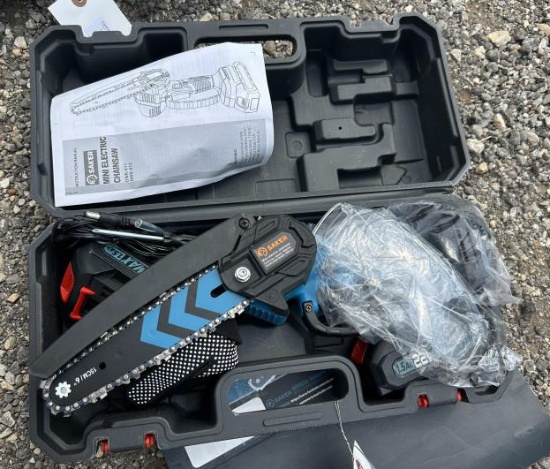 Saker Mini Electric Chainsaw w/(2) Batteries &
