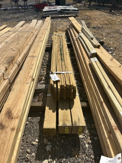 Lumber- Bundle of Pine Fence Pickets, 4x4 up to 8'