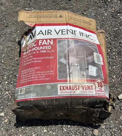 Air Vent Inc Attic Fan Roof Mounted