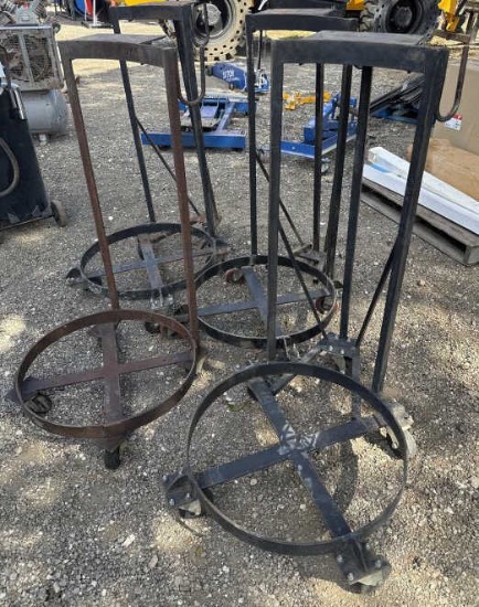 (4) Metal Drum Dolly's