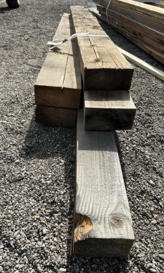 Lumber Bundle of Cedar Post 8"x4" - Up to 10'