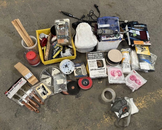 Assortment of Sanding, Paint, & Dremel Supplies
