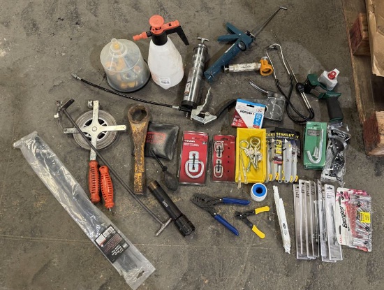 Assorted Hand Tools, Hardware & Equipment