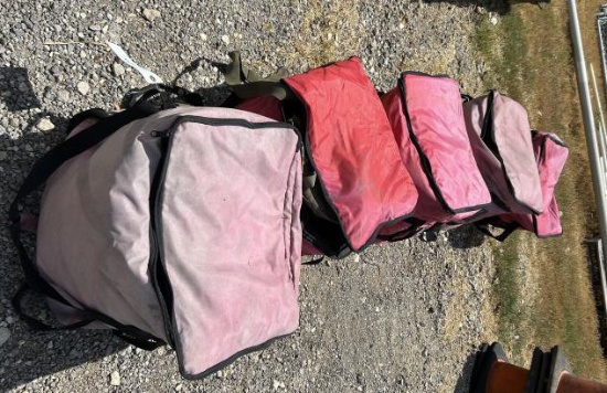 (5) Bags of Military Canvas Pouches