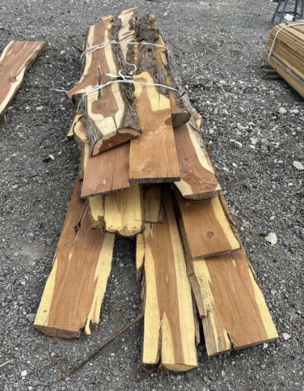 Bundle of Cedar Slabs 7"x1" - Up To 12'