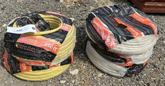 (2) 10/2 250ft & (3) 12/2 250ft Electrical Wire