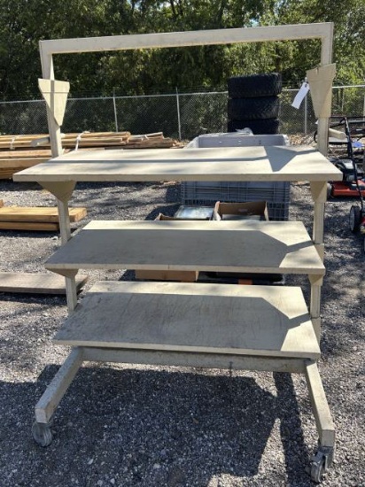 Rolling Metal 4Tier Shelf