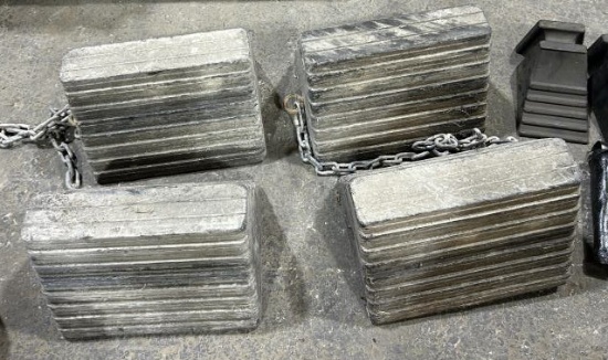 (2) Sets Large Rubber Wheel Chocks &