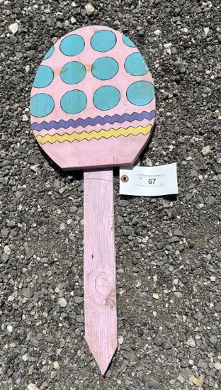 Custom Wood Art - Pink Easter Egg