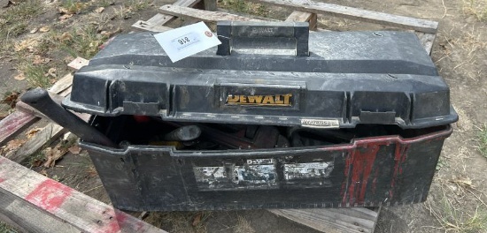DeWalt Tool Box w/ Pipe Wrenches, Hammers, &