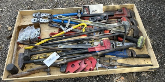 Pipe Wrenches, Pry Bar, Hammers, Bolt Cutters &